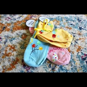 NWT Kids Party Birthday Balloon Pink Yellow Socks